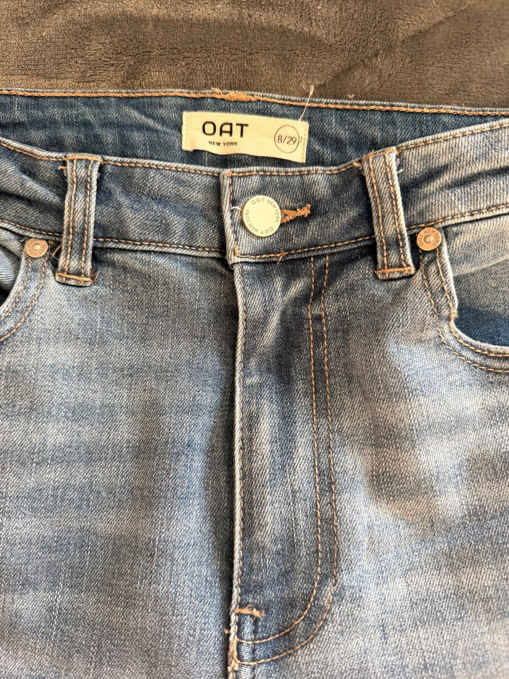 Oat New York Women's Straight-Leg Light Blue Denim Jeans